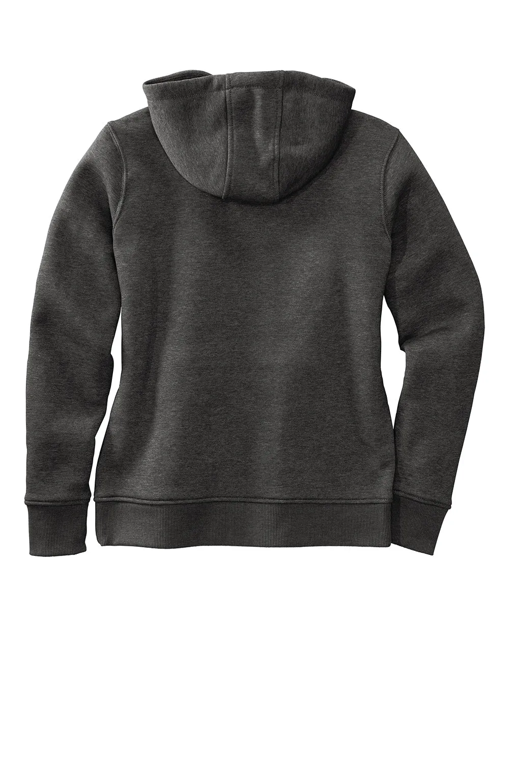 Carhartt Womens Clarksburg Full Zip Hooded Sweatshirt Hoodie w/ Pockets - Heather Carbon Grey