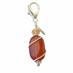 Carnelian Faceted Healing Dog Collar Charm Pawmulet dog collar charm,pet tag