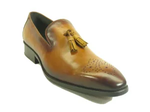 Carrucci KS503-47 Wholecut Tassel Loafer - Cognac