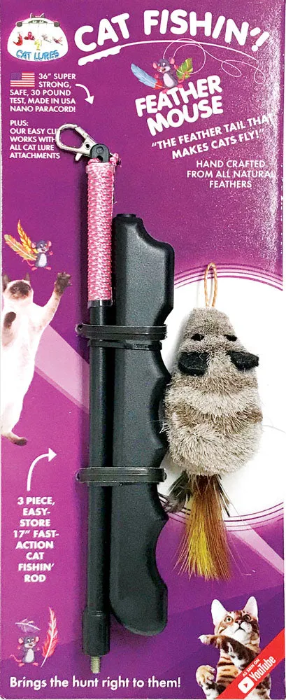 CAT LURES Cat Fishin FEATHER MOUSE adult cat food, best cat food for adults