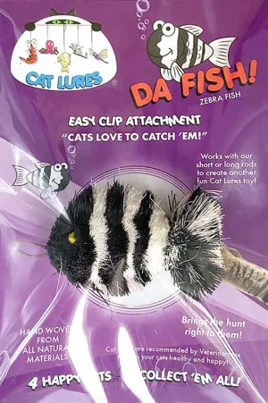 CAT LURES Da Zebra Fish 3.5x1x1 adult cat food, best cat food for adults