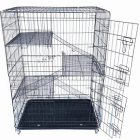 Cat Cage Black L36" x W23" x H53" (6233) cat litter box,cat cage