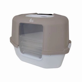 Cat Love Space Saver Corner Hooded Cat Pan Grey cat litter box,cat cage