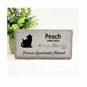 Cat Memorial Stone - Forever Loved and Missed show poultry,grooming poultry