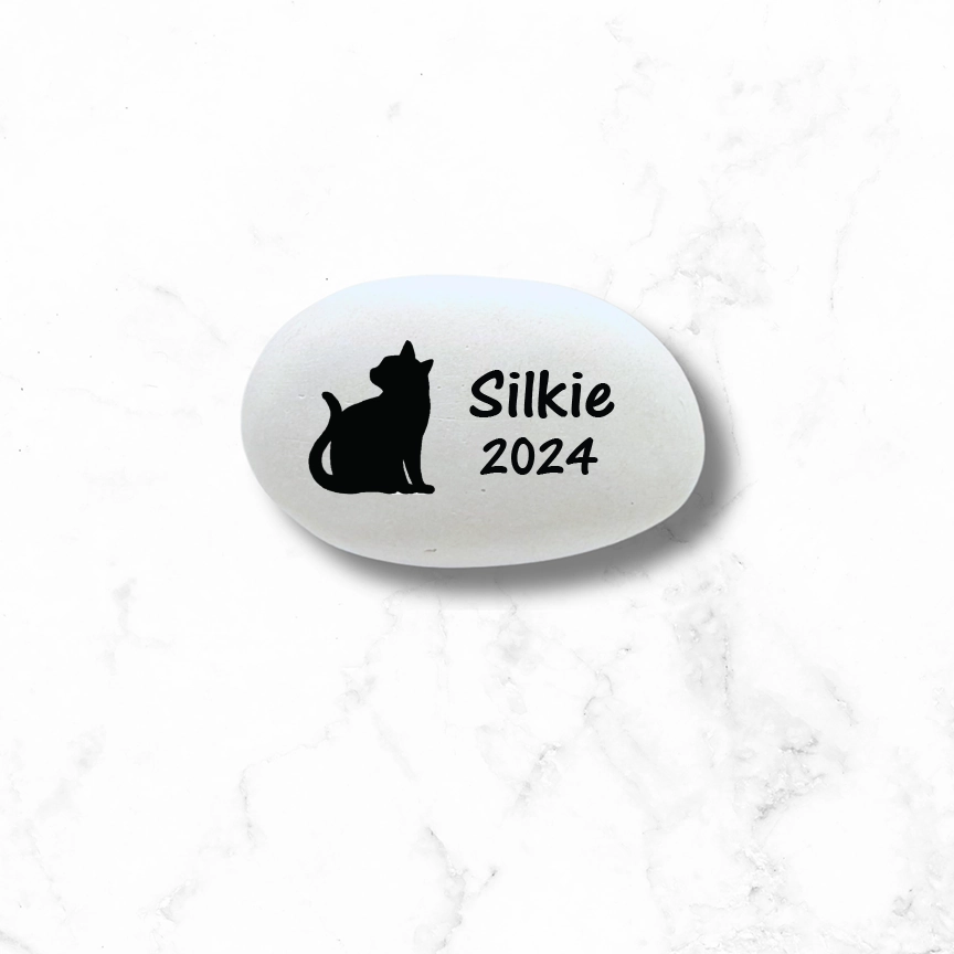 Cat Memorial Stone - Personalized Memorial Gift - Pet Loss Gift