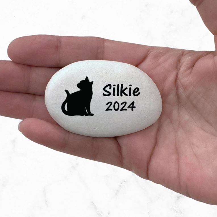 Cat Memorial Stone - Personalized Memorial Gift - Pet Loss Gift show poultry,grooming poultry