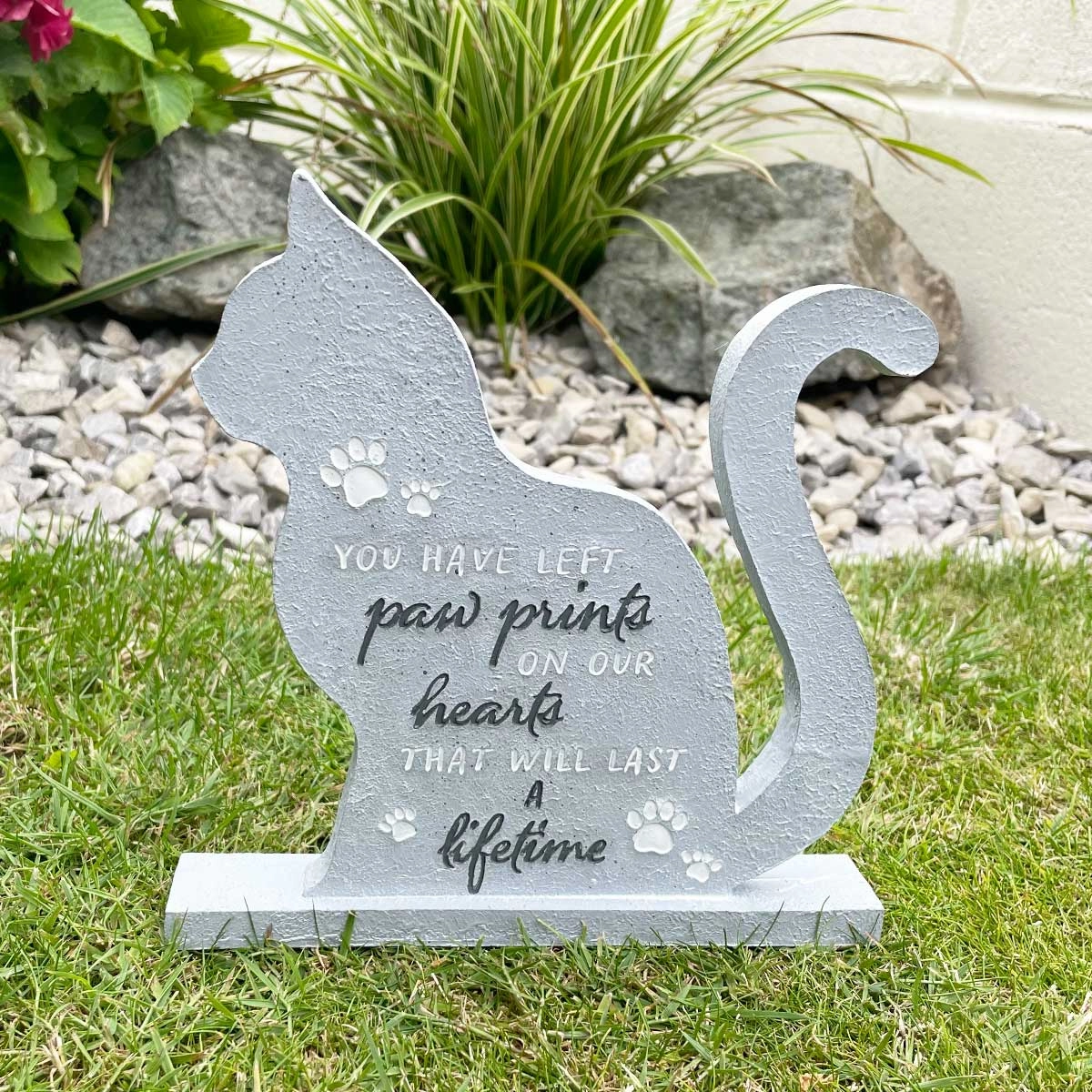 Cat Shaped Memorial Stone