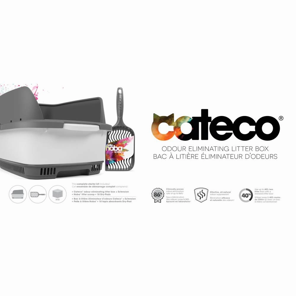 Cateco Odour Eliminating Litter Box Grey cat litter box,cat cage