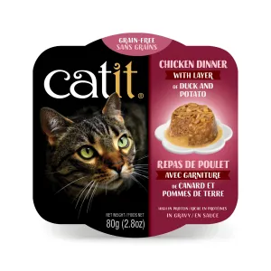 Catit Chicken Dinner with Duck & Potato Grain Free Wet Cat Food wet cat food, canned cat food