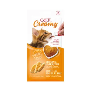 Catit Creamy Chicken & Liver Grain-Free Lickable Cat Treats cat treats, soft cat treats