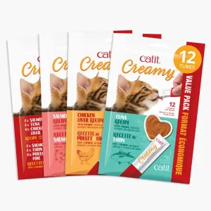 Catit Creamy Grain-Free Lickable Cat Treats Variety Pack cat treats, soft cat treats