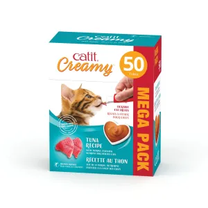 Catit Creamy Lickable Cat Treat - Tuna Flavour - 50 pack cat treats, natural cat treats