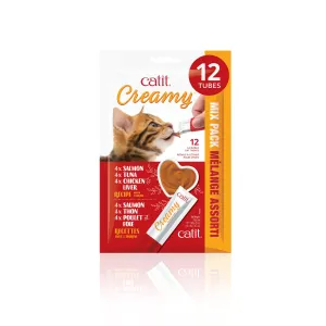 Catit Creamy  Mixed 12 Pack 180g cat treats, natural cat treats