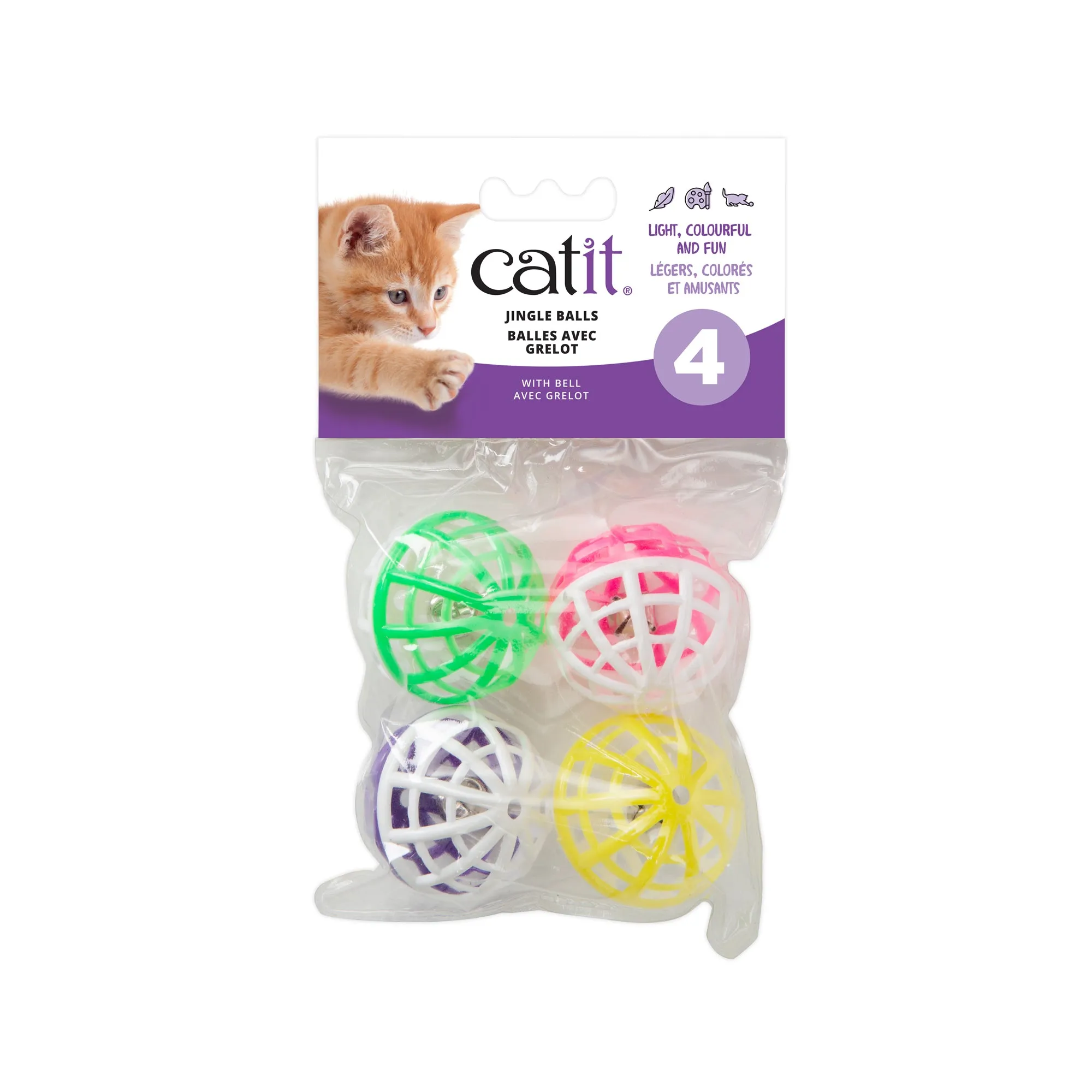 Catit Jingle Balls with Bells - 4 pack adult cat food, best cat food for adults