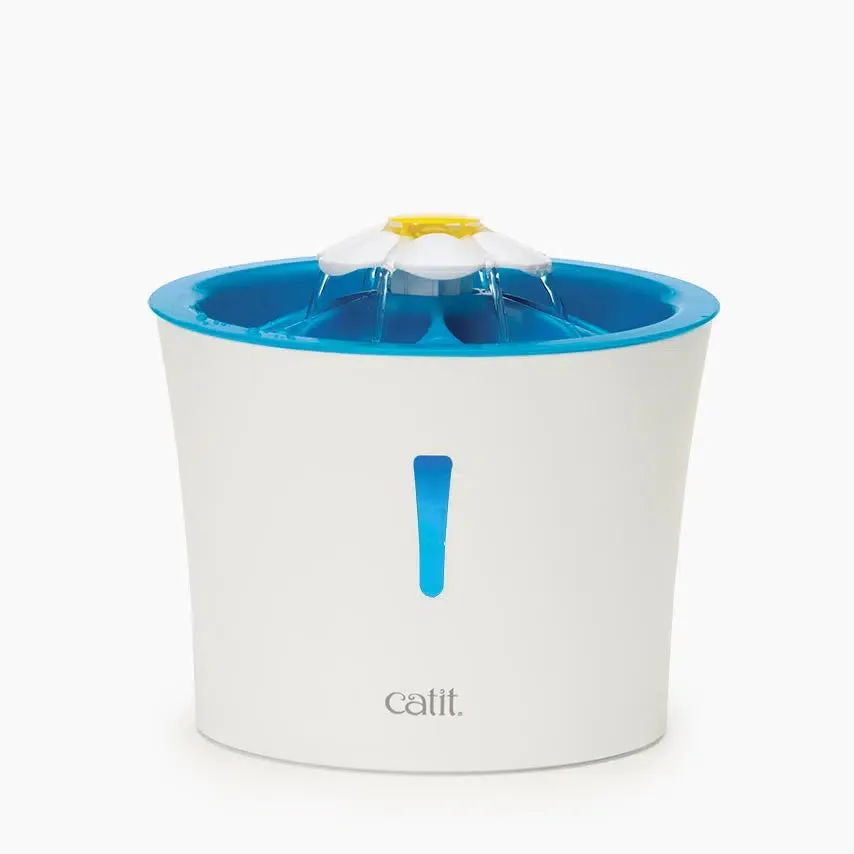 Catit LED Flower Drinking Fountain for Cats cat bowl, elevated cat feeder
