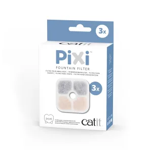 Catit Pixi Drinking Fountain Filter Cartridge cat bowl, elevated cat feeder