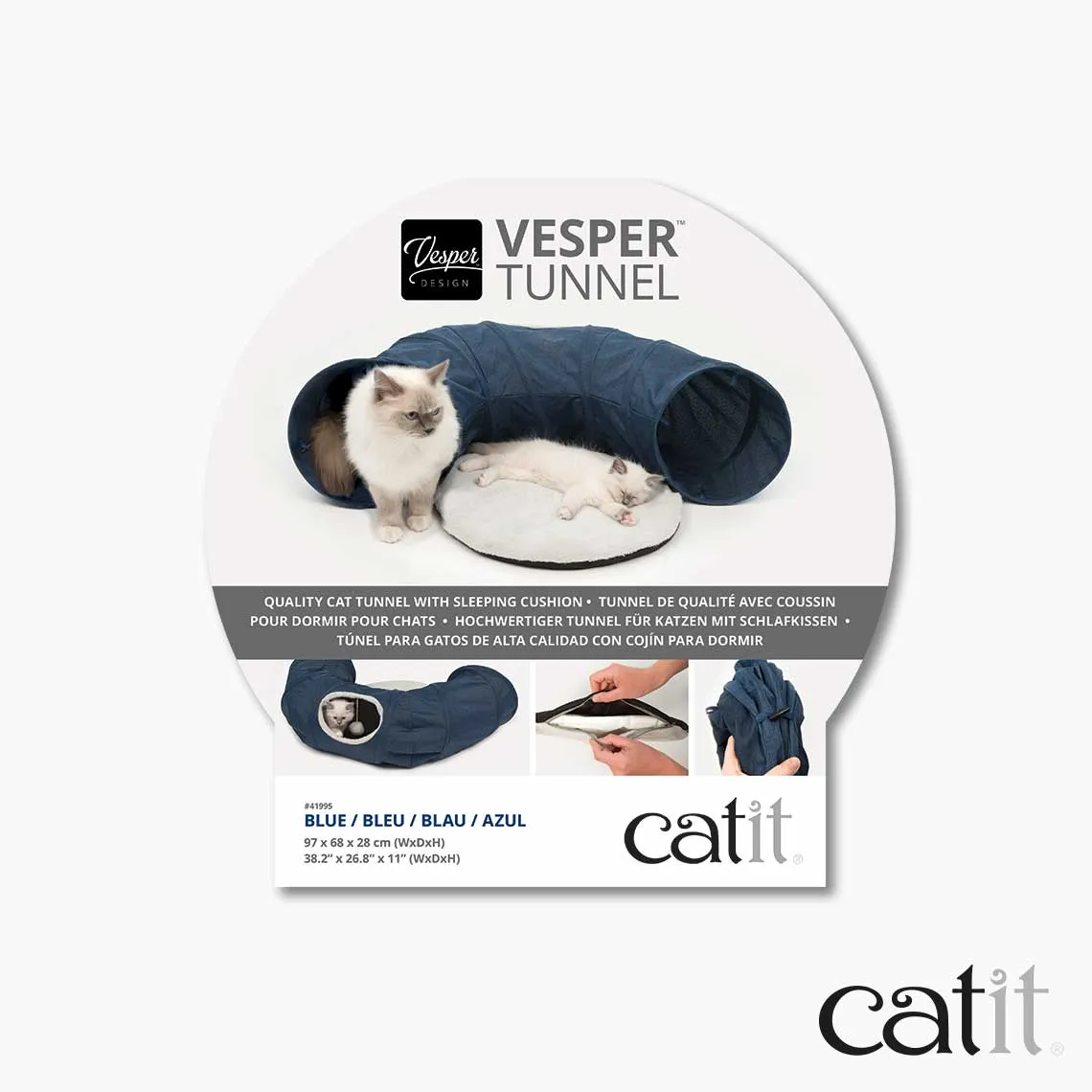 Catit Vesper Tunnel  68 x 97 x 28 cm (26.77 x 38.18 x 11 in) adult cat food, best cat food for adults