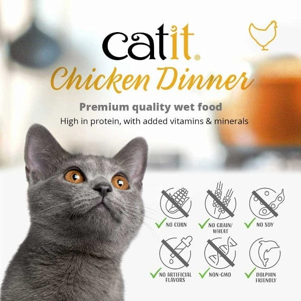 Catit Chicken Dinner with Tilapia & Green Beans Wet Cat Food