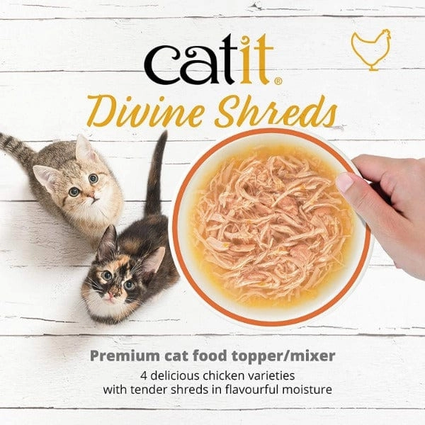 Catit Divine Shreds Chicken Multipack Cat Food Topper