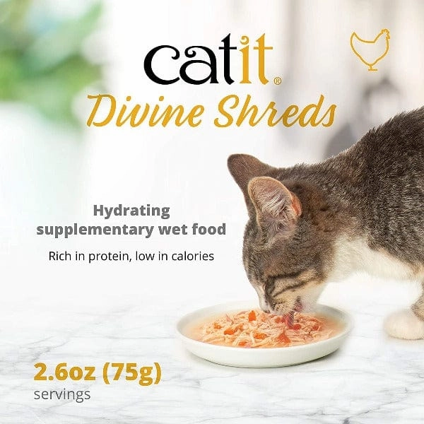 Catit Divine Shreds Chicken with Salmon & Pumpkin Cat Food Topper