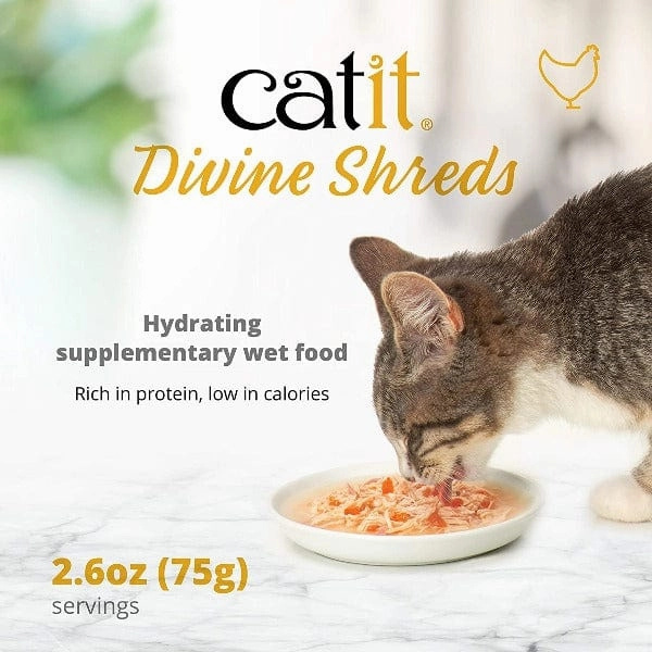 Catit Divine Shreds Chicken with Tuna & Carrot Cat Food Topper