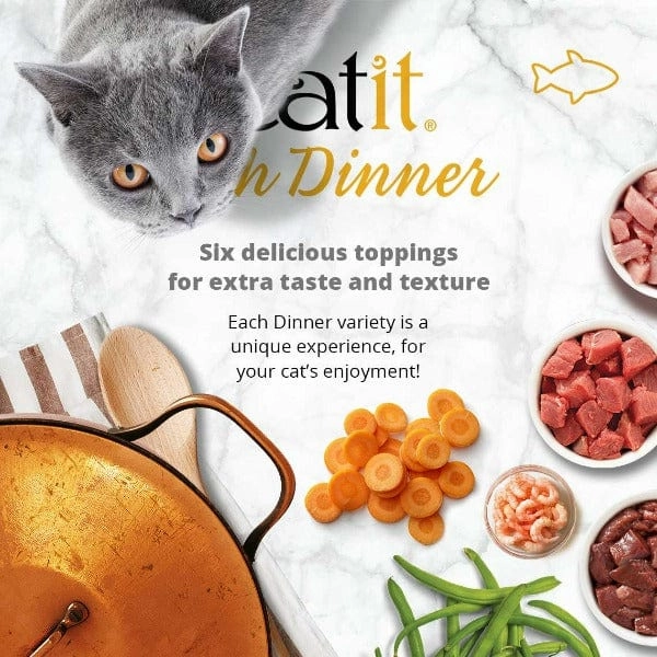 Catit Fish Dinner with Salmon & Green Beans Wet Cat Food