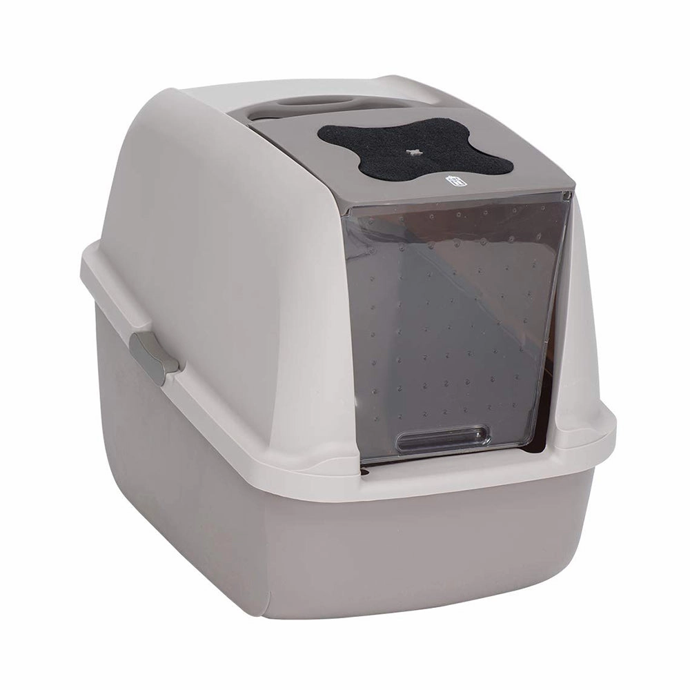 CatIt Hooded Cat Litter Pan Warm Grey (50722) cat litter box,cat cage