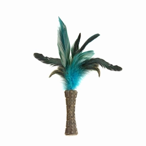 Catnip Johnny Stick w/ Natural Feather cat toy set,cat teaser