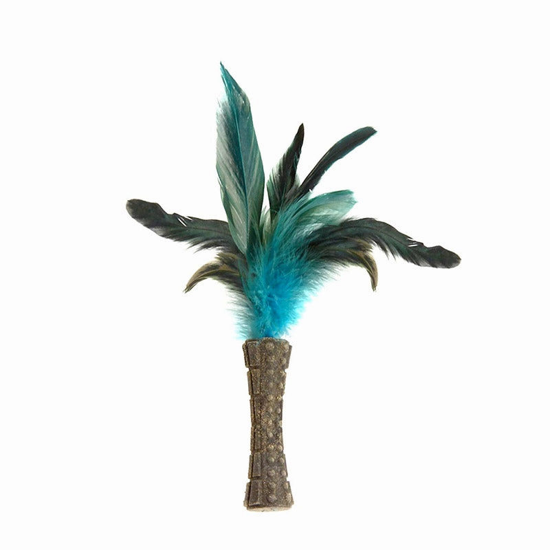 Catnip Johnny Stick w/ Natural Feather cat toy set,cat teaser