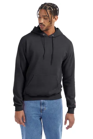 Champion Mens Double Dry Eco Moisture Wicking Fleece Hooded Sweatshirt Hoodie w/ Pouch Pocket - Heather Charcoal Grey