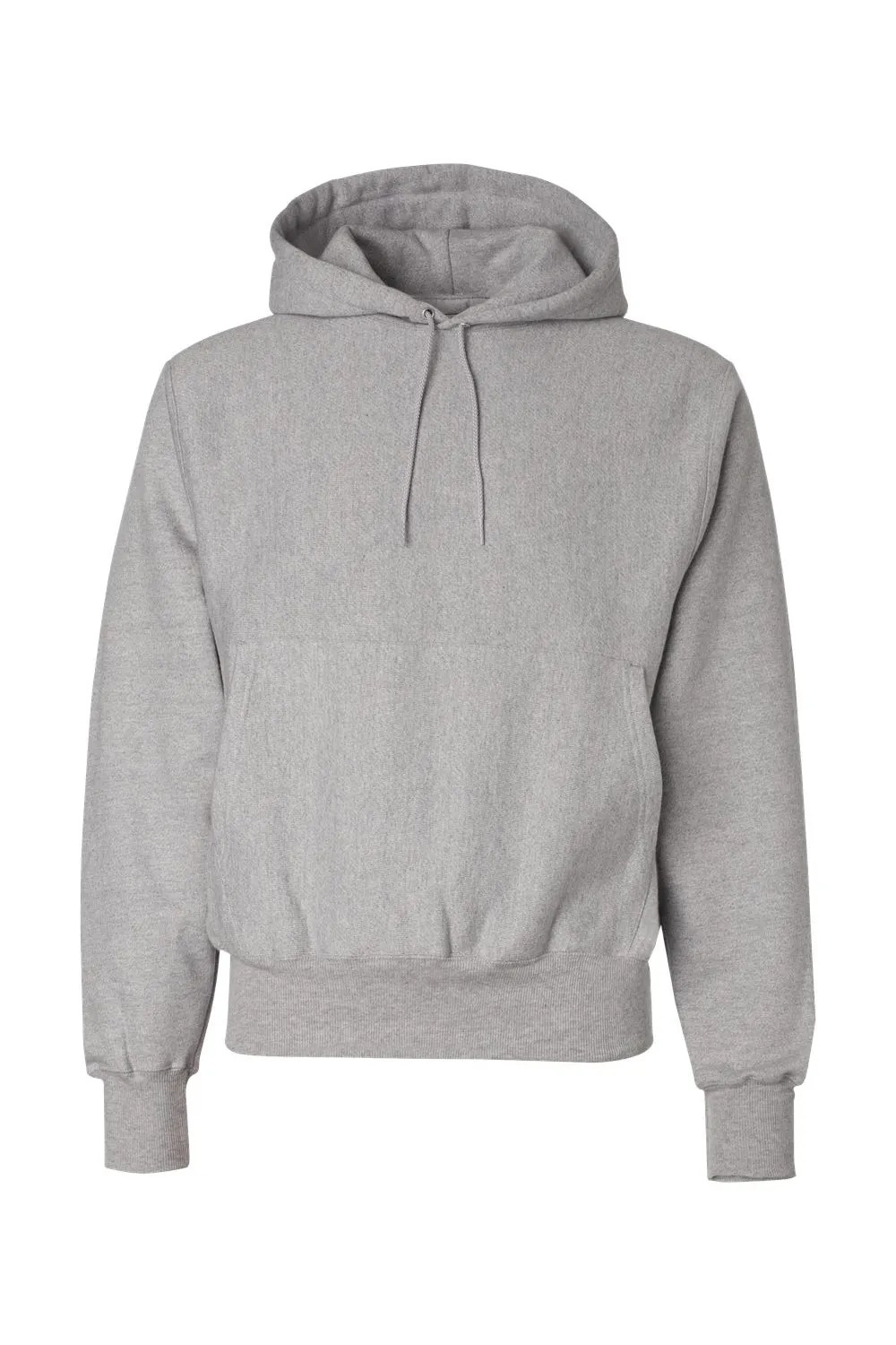 Champion Mens Shrink Resistant Hooded Sweatshirt Hoodie w/ Pouch Pocket - Oxford Grey