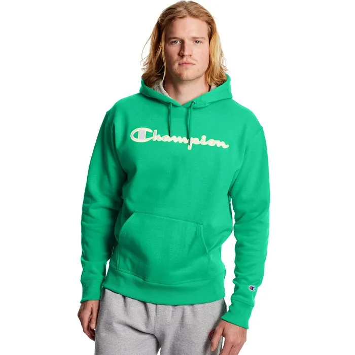 Champion Powerblend Hoodie, Satin Stitch Logo