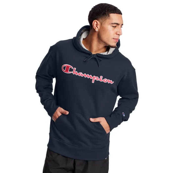 Champion Powerblend Hoodie, Satin Stitch Logo
