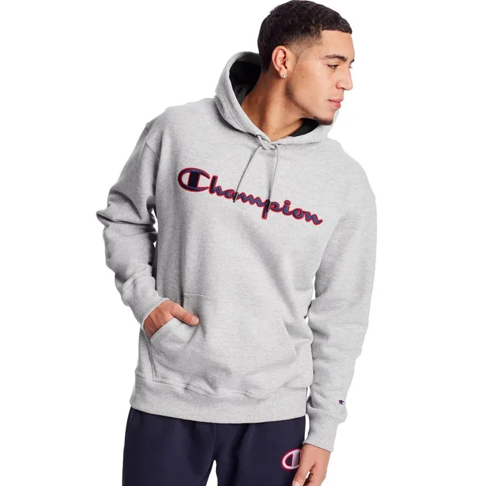 Champion Powerblend Hoodie, Satin Stitch Logo
