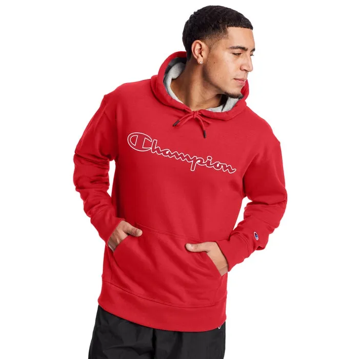 Champion Powerblend Hoodie, Satin Stitch Logo