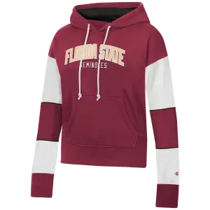 Champion Women's Florida State Seminoles Super Fan Hooded Sweat - Garnet/White Champion Clothing Women