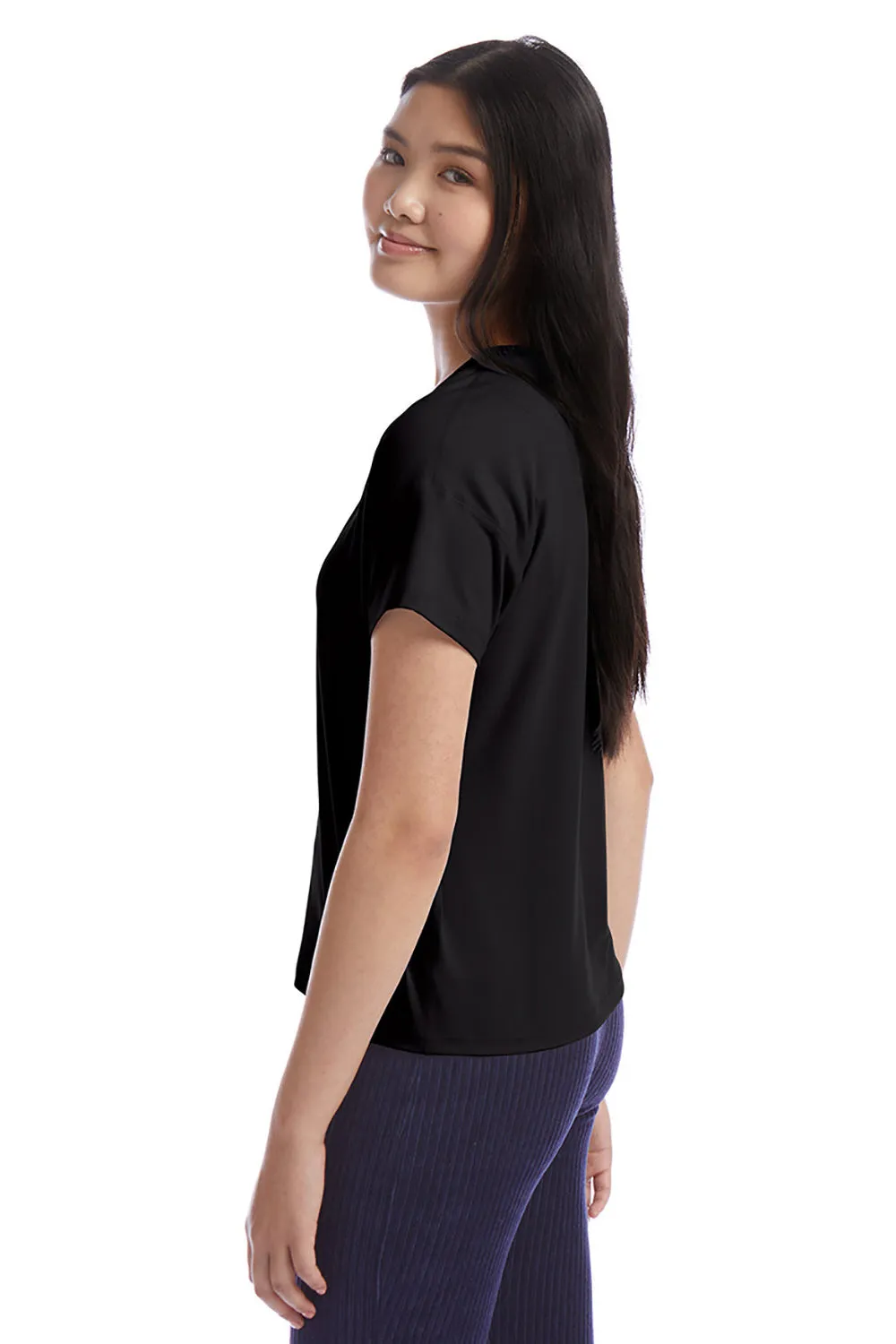 Champion Womens Sport Soft Touch Short Sleeve Crewneck T-Shirt - Black