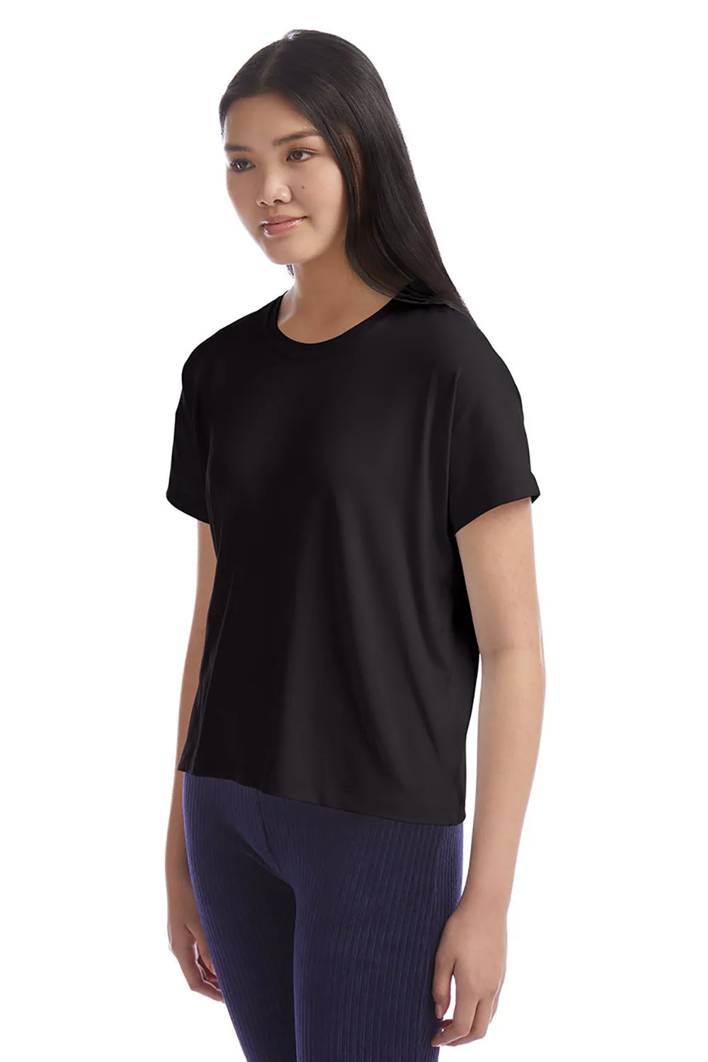Champion Womens Sport Soft Touch Short Sleeve Crewneck T-Shirt - Black