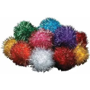 Chenille Kraft Glitter Poms - 2 Inches catnip toys, feather wand toy