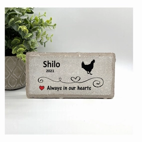 Chicken Memorial Stone - Always in our hearts show poultry,grooming poultry