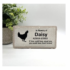 Chicken Memorial Stone - If love could have saved you, you would have lived forever show poultry,grooming poultry