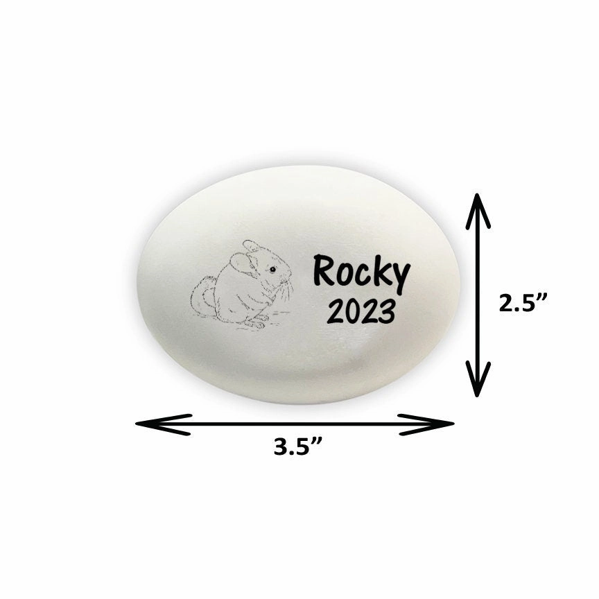 Chinchilla Memorial Stone- Personalized Chinchilla Memorial Gift