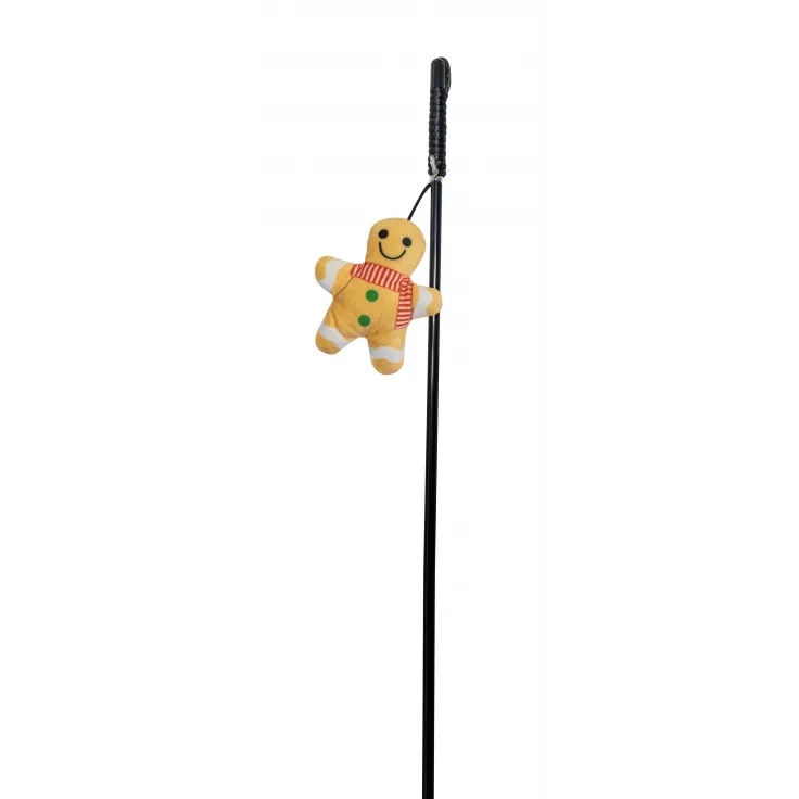 Christmas Cat Pole Gingerbread Cat Toy
