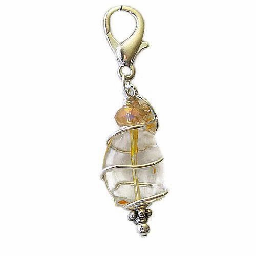 Citrine Healing Dog Collar Charm Oval Pawmulet dog collar charm,pet tag