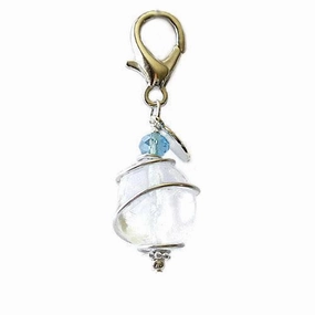 Clear Quartz Healing Dog Collar Charm Pawmulet dog collar charm,pet tag