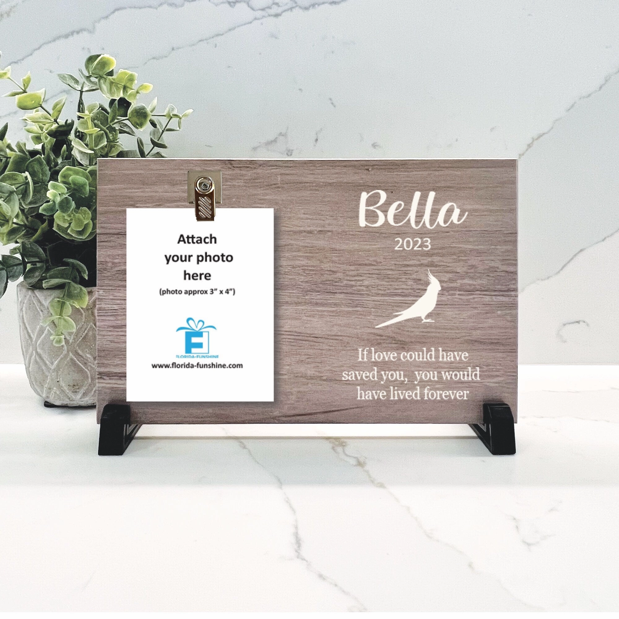 Cockatiel Memorial Gift - Cockatiel Memorial Frame