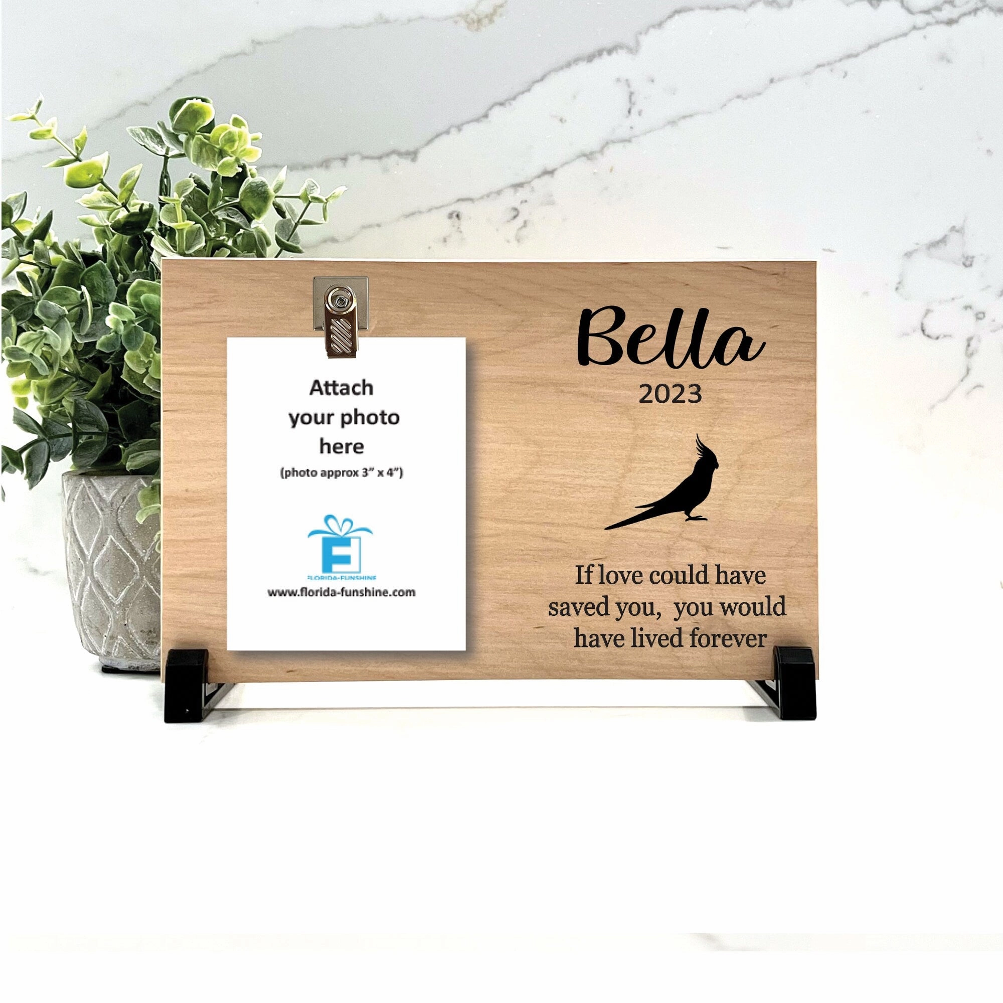 Cockatiel Memorial Gift - Cockatiel Memorial Frame