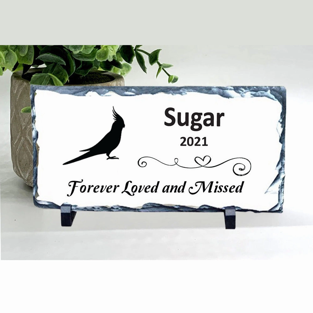 Cockatiel Memorial Stone - Forever Loved and Missed