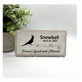 Cockatiel Memorial Stone - Forever Loved and Missed show poultry,grooming poultry