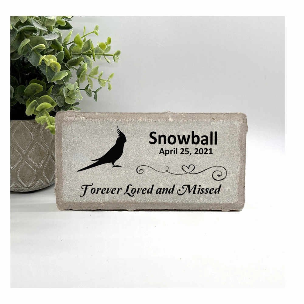Cockatiel Memorial Stone - Forever Loved and Missed show poultry,grooming poultry